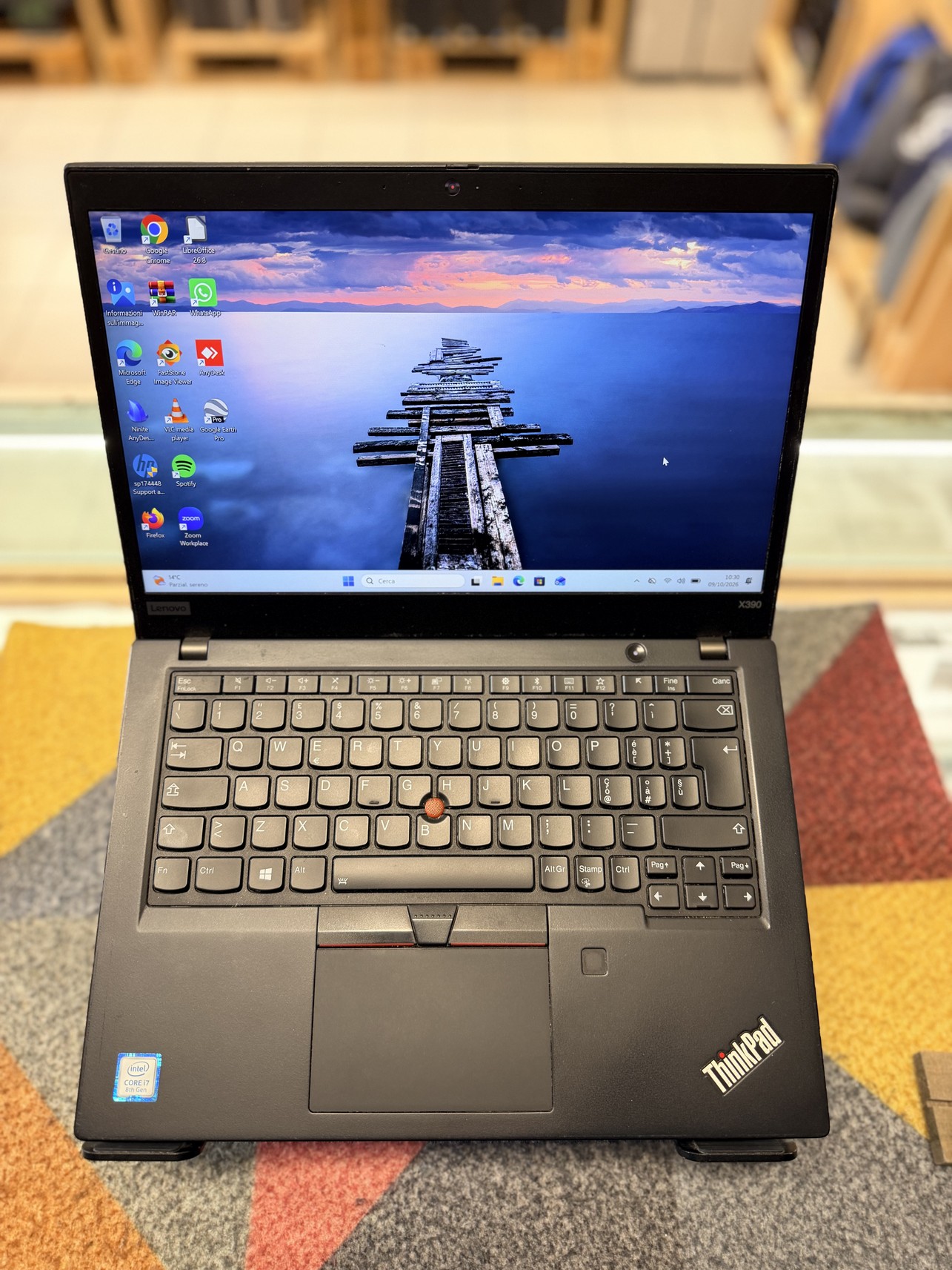 Lenovo ThinkPad X390 Ricondizionato | i7-8565U | 16GB RAM | 512GB SSD | 13.3" FHD | Windows 11 Pro | Grado B